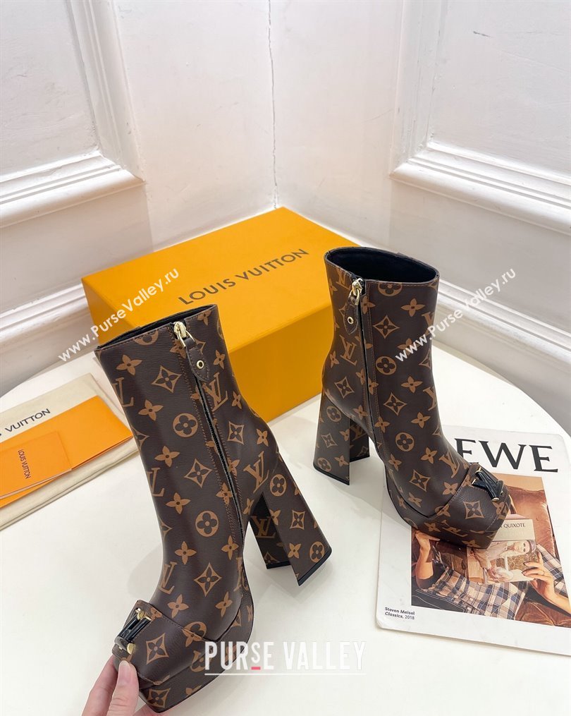 Louis Vuitton Shake Platform Ankle Boots 12cm in Monogram Canvas 2023 1ABUK6 (MD-231026007)