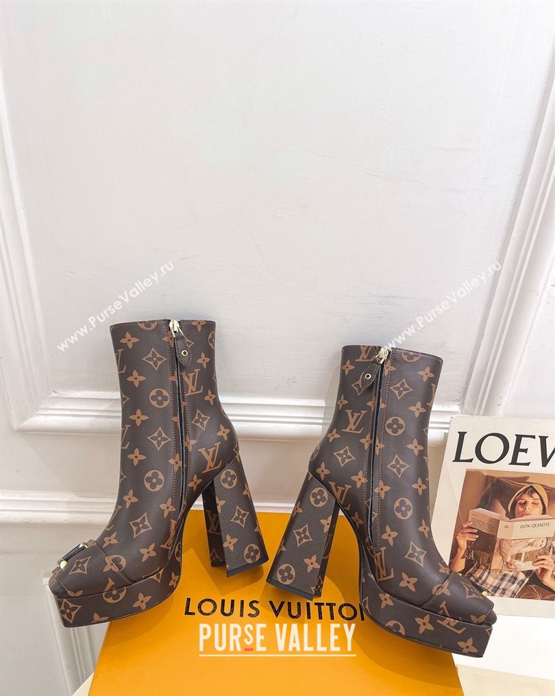 Louis Vuitton Shake Platform Ankle Boots 12cm in Monogram Canvas 2023 1ABUK6 (MD-231026007)