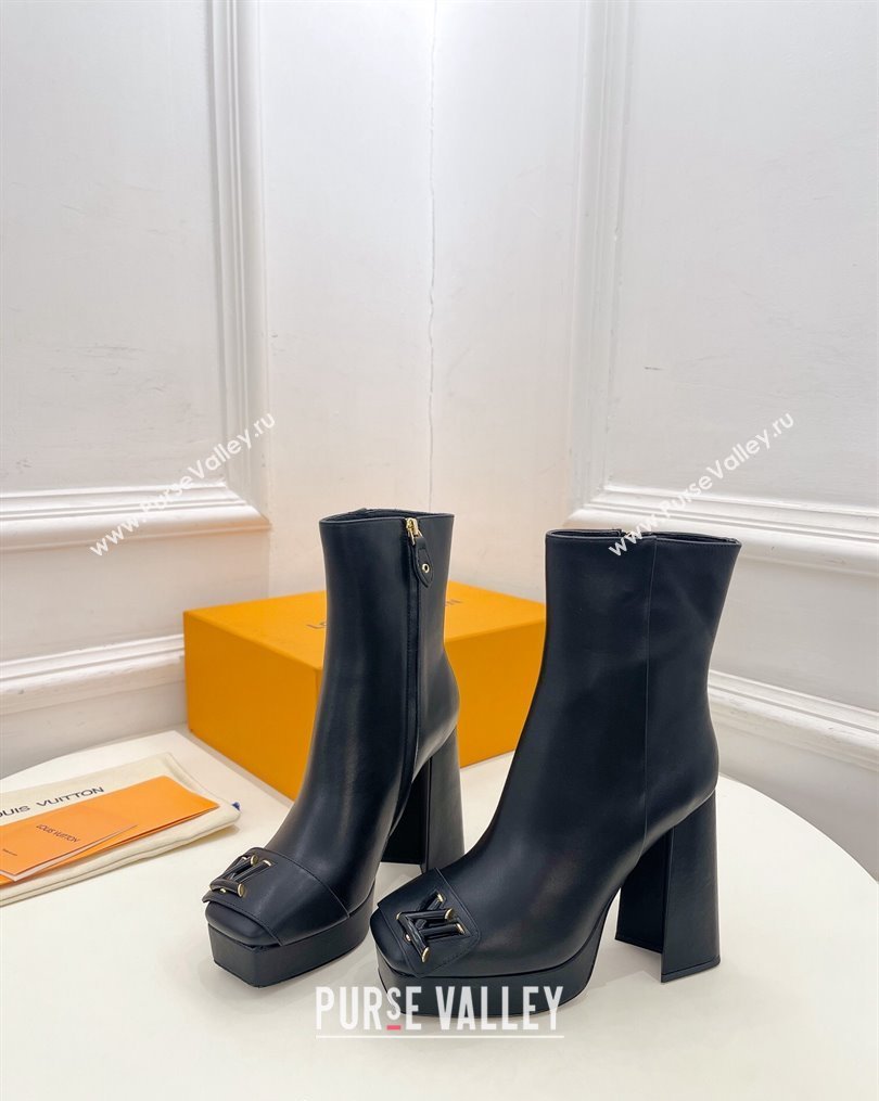 Louis Vuitton Shake Platform Ankle Boots 12cm in Calf Leather Black 2023 1ABUK6 (MD-231026008)