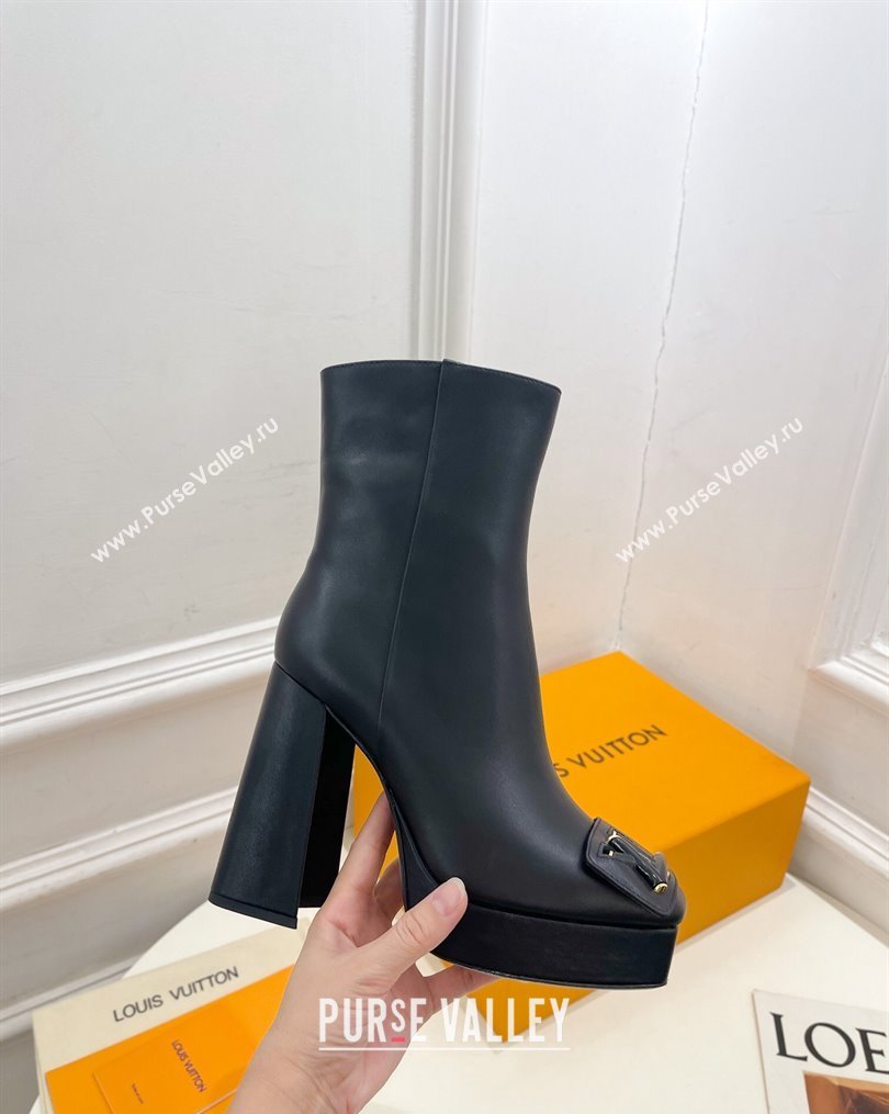 Louis Vuitton Shake Platform Ankle Boots 12cm in Calf Leather Black 2023 1ABUK6 (MD-231026008)