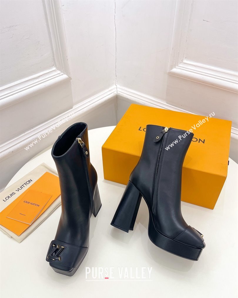 Louis Vuitton Shake Platform Ankle Boots 12cm in Calf Leather Black 2023 1ABUK6 (MD-231026008)