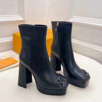 Louis Vuitton Shake Platform Ankle Boots 12cm in Calf Leather Black 2023 1ABUK6 (MD-231026008)