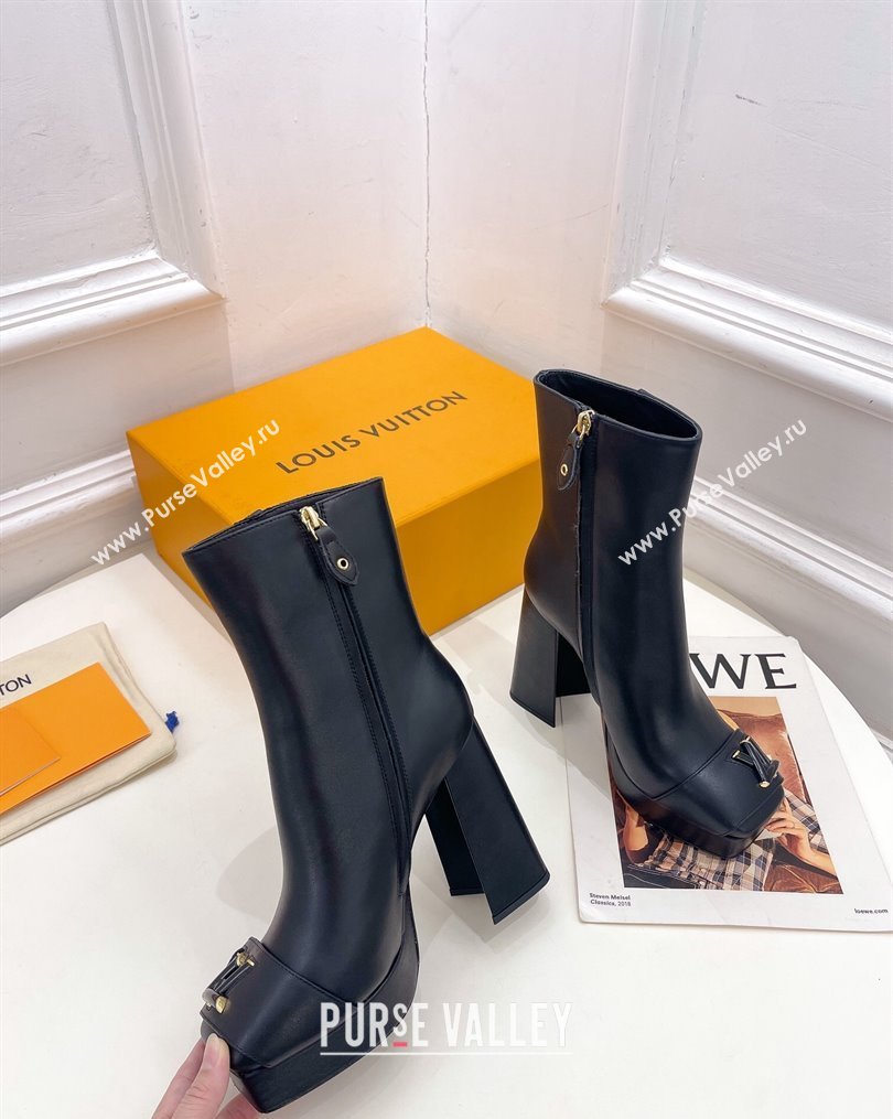 Louis Vuitton Shake Platform Ankle Boots 12cm in Calf Leather Black 2023 1ABUK6 (MD-231026008)