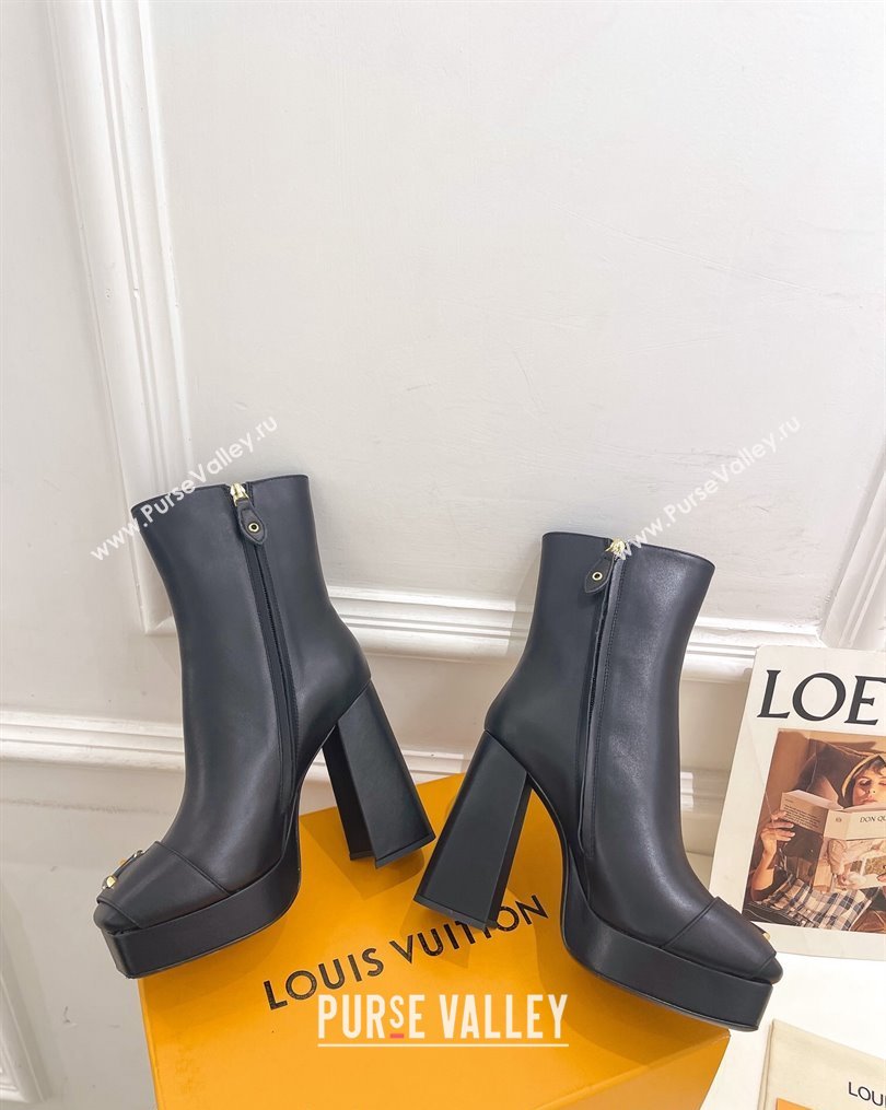 Louis Vuitton Shake Platform Ankle Boots 12cm in Calf Leather Black 2023 1ABUK6 (MD-231026008)