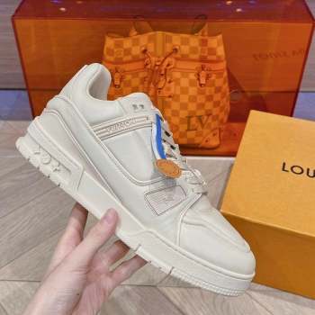 Louis Vuitton LV Trainer Sneakers in Calf Leather White 2023 LV10252 (MD-231025130)