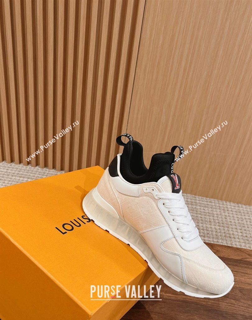 Louis Vuitton Mens Run Away Denim Sneakers White 2023 LV110401 (KL-231104020)