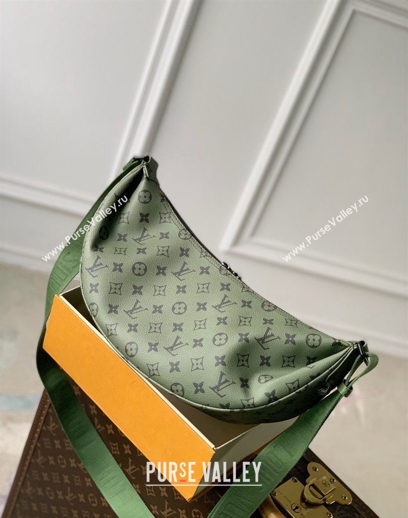 Louis Vuitton Mens Hamac Crossbody Bag in Monogram Canvas M23779 Khaki Green 2023 (KI-231113033)