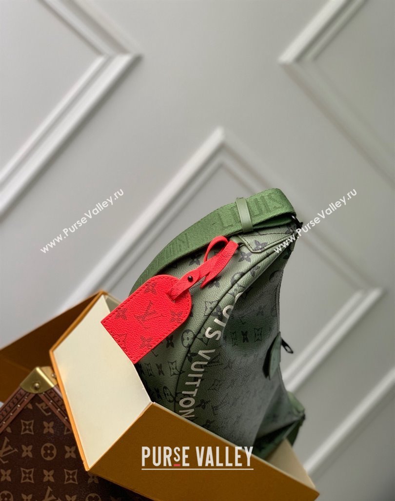 Louis Vuitton Mens Hamac Crossbody Bag in Monogram Canvas M23779 Khaki Green 2023 (KI-231113033)