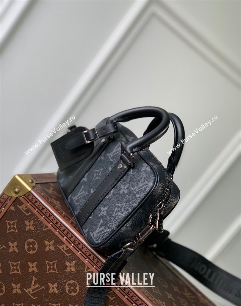 Louis Vuitton Nano Porte Documents Voyage Mini Bag M82770 Black Monogram Eclipse Canvas 2023 (KI-231113023)