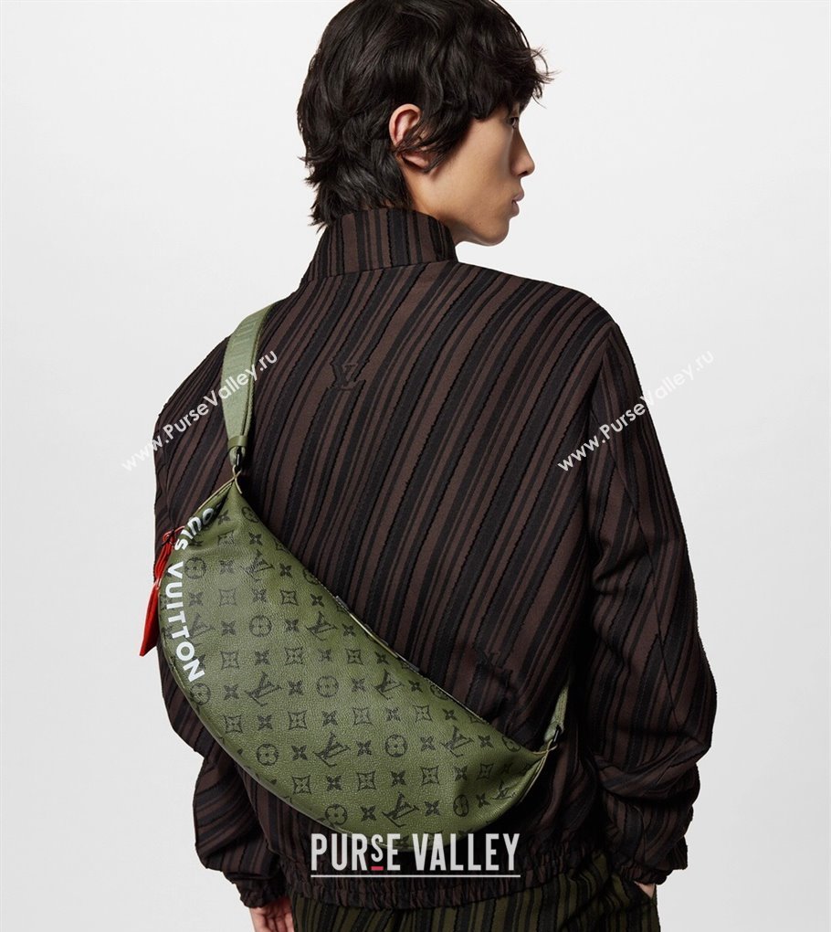 Louis Vuitton Mens Hamac Crossbody Bag in Monogram Canvas M23779 Khaki Green 2023 (KI-231113033)
