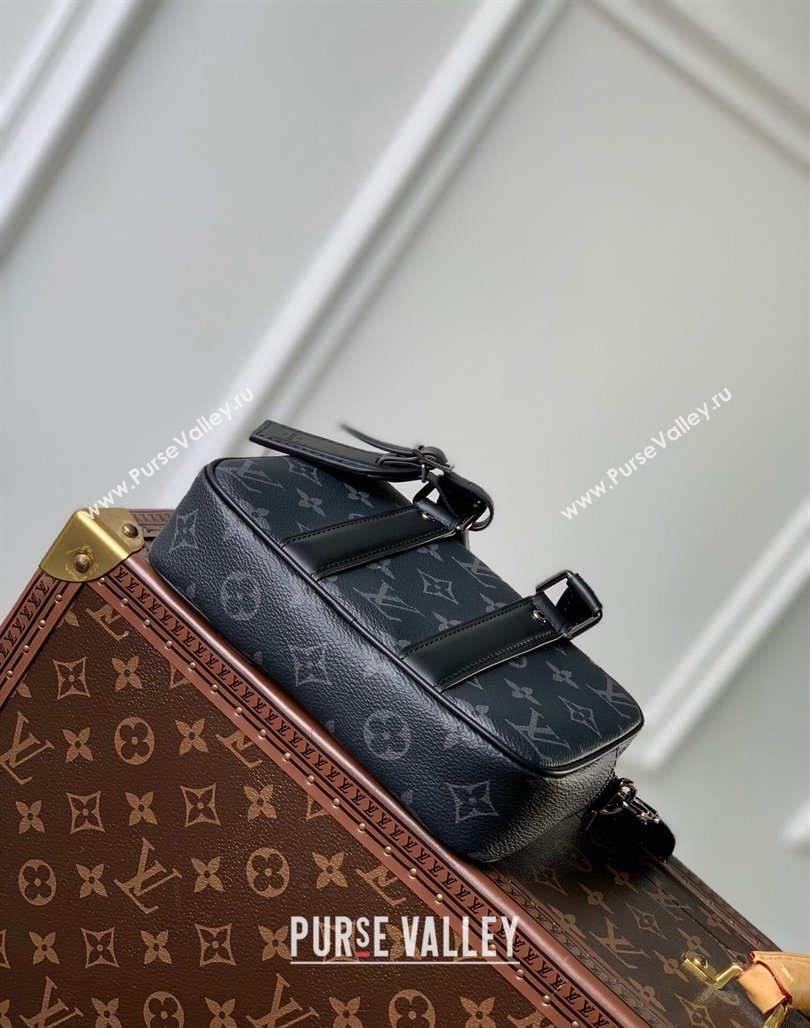 Louis Vuitton Nano Porte Documents Voyage Mini Bag M82770 Black Monogram Eclipse Canvas 2023 (KI-231113023)