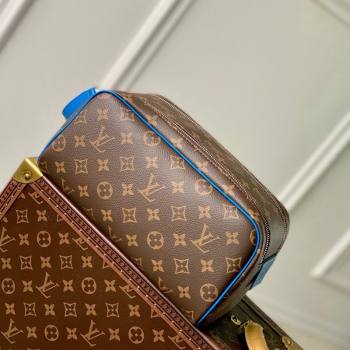 Louis Vuitton Dopp Kit Toilet Pouch in Monogram Macassar Canvas M46763 Blue 2023 (KI-231113027)