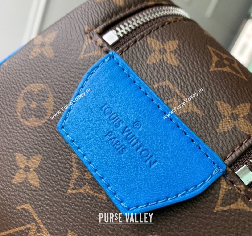 Louis Vuitton Dopp Kit Toilet Pouch in Monogram Macassar Canvas M46763 Blue 2023 (KI-231113027)