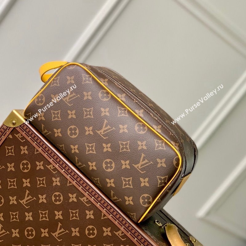 Louis Vuitton Dopp Kit Toilet Pouch in Monogram Macassar Canvas M46764 Yellow 2023 (KI-231113026)