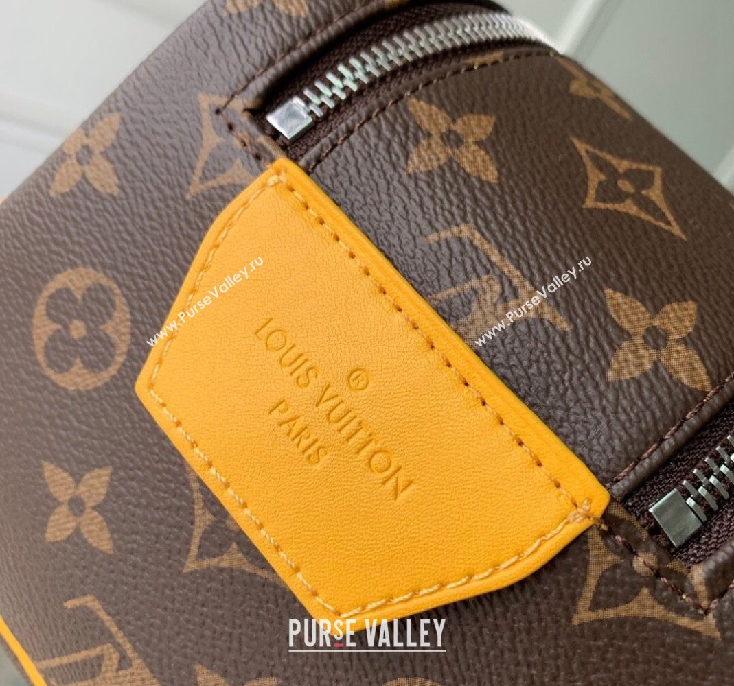 Louis Vuitton Dopp Kit Toilet Pouch in Monogram Macassar Canvas M46764 Yellow 2023 (KI-231113026)