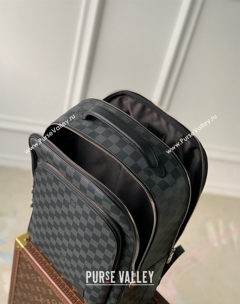 Louis Vuitton Mens Avenue Backpack Bag in Damier Graphite Canvas N40499 Black 2023 (KI-231113030)