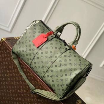 Louis Vuitton Keepall Bandouliere 45 Travel Bag in Monogram Canvas M23962 Khaki Green 2023 (KI-231113032)