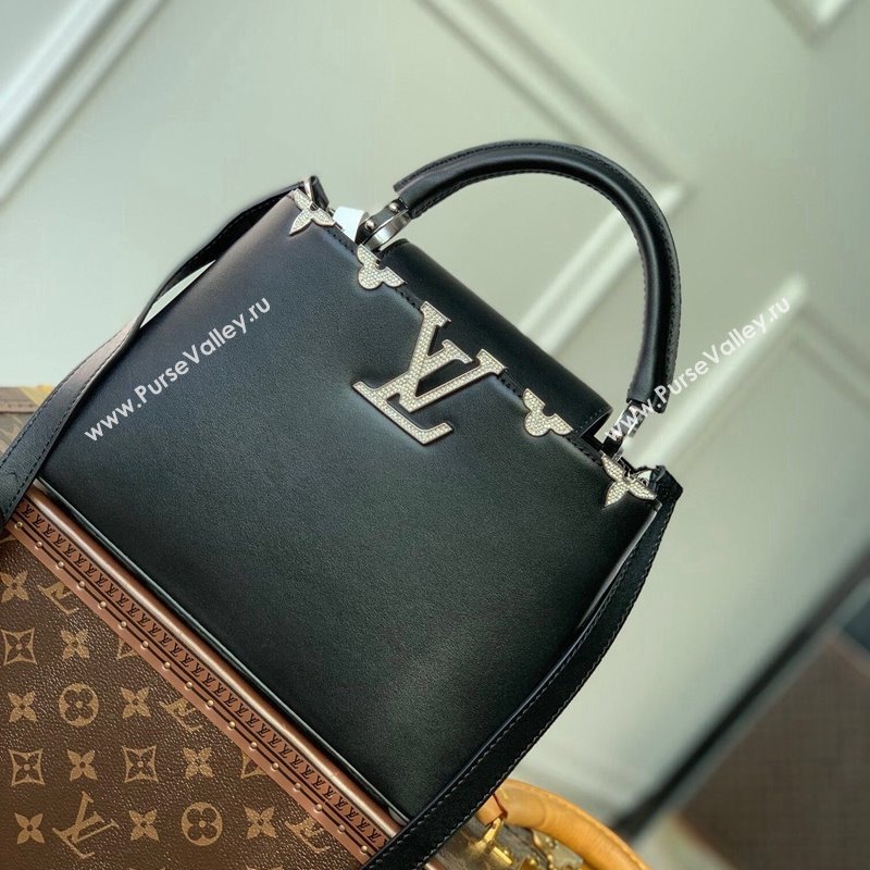 Louis Vuitton Capucines Flower Crown BB Bag in Taurillon Leather M51783 Black 2024 (KI-240218029)