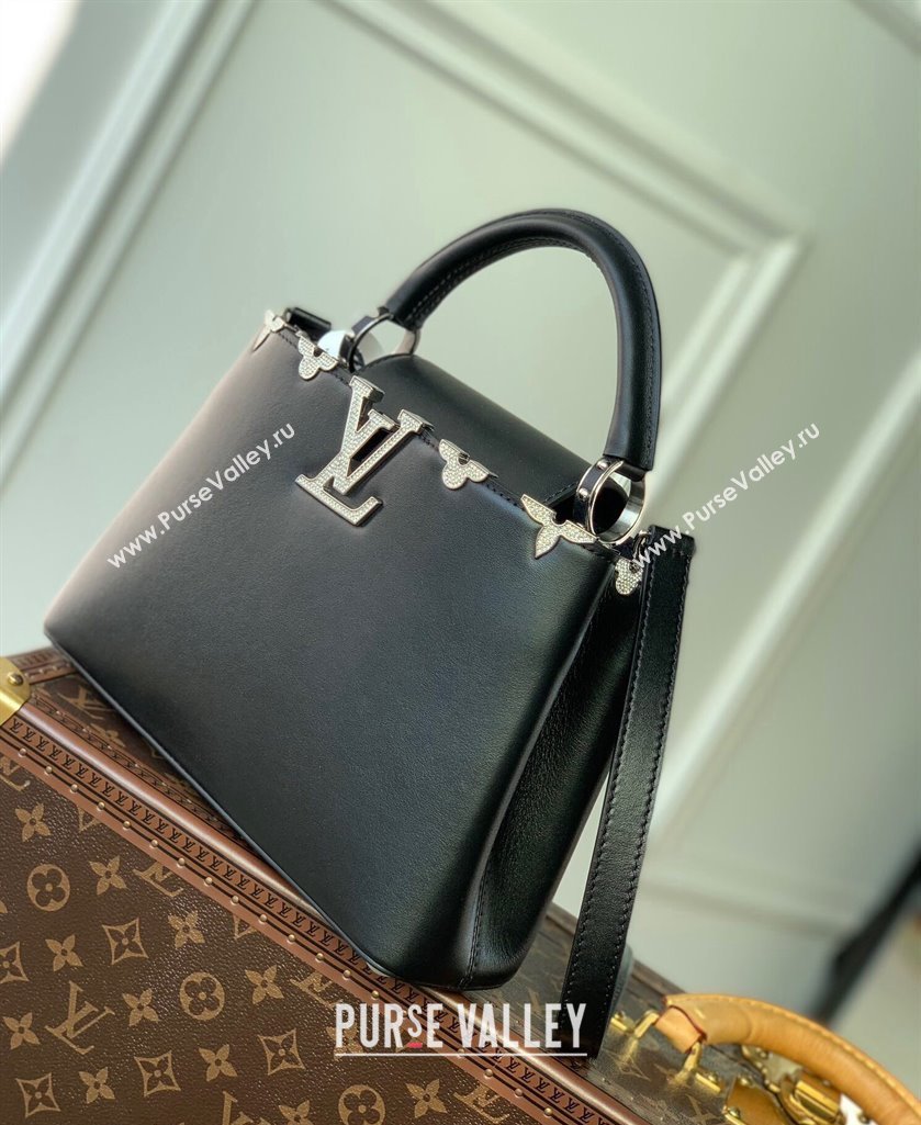 Louis Vuitton Capucines Flower Crown BB Bag in Taurillon Leather M51783 Black 2024 (KI-240218029)