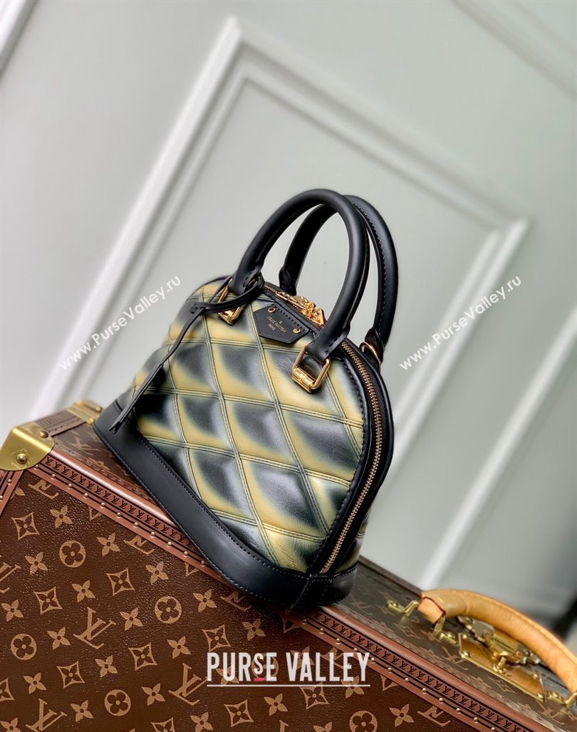 Louis Vuitton Alma BB Bag in Quilted Lambskin M23576 Black/Beige 2024 (KI-240218038)