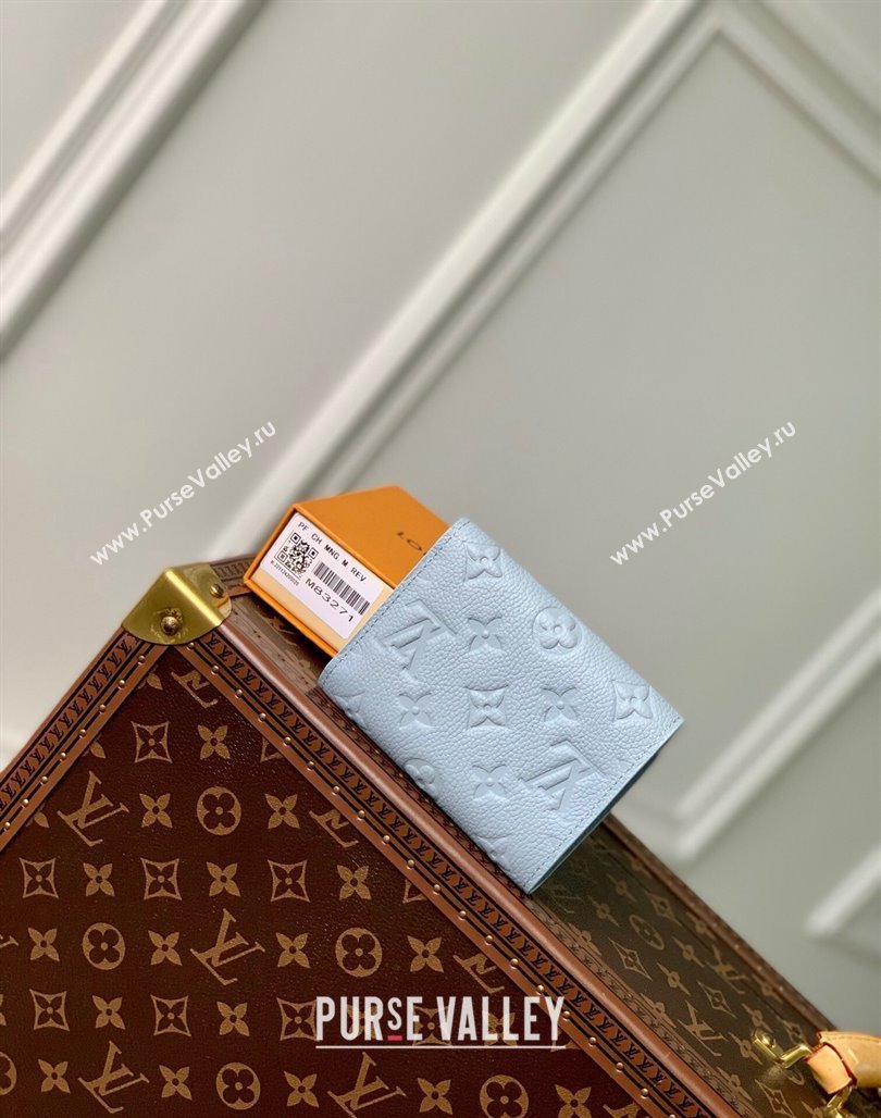 Louis Vuitton Victorine Wallet in Monogram Empreinte Leather M83271 Blue Hour 2024 (KI-240218050)