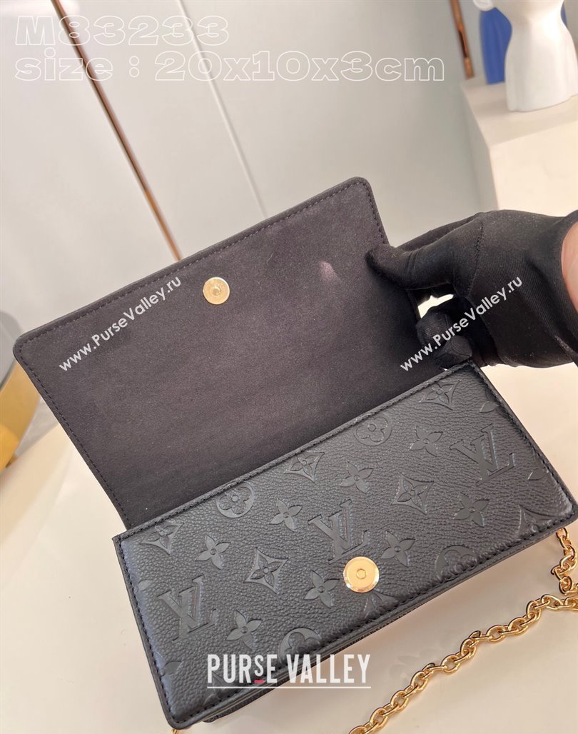 Louis Vuitton Wallet On Chain Lily Mini Bag in Monogram Empreinte Leather M83233 Black 2024 (KI-240218051)