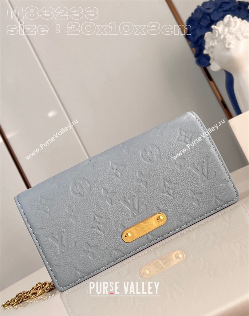 Louis Vuitton Wallet On Chain Lily Mini Bag in Monogram Empreinte Leather M83233 Blue Hour 2024 (KI-240218052)