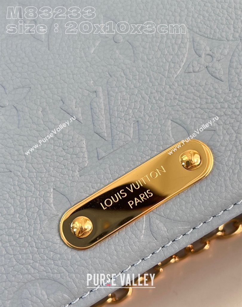 Louis Vuitton Wallet On Chain Lily Mini Bag in Monogram Empreinte Leather M83233 Blue Hour 2024 (KI-240218052)