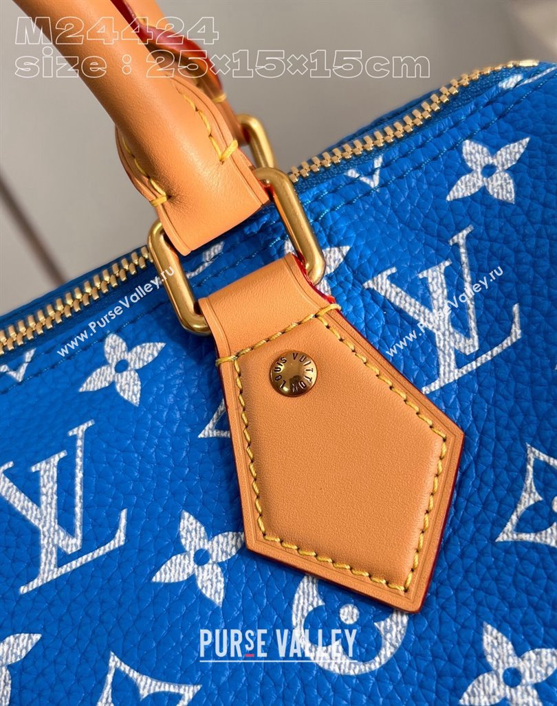 Louis Vuitton Speedy P9 Bandouliere 25 Bag in Soft Calfskin M24424 Blue 2024 Runway (KI-240218053)