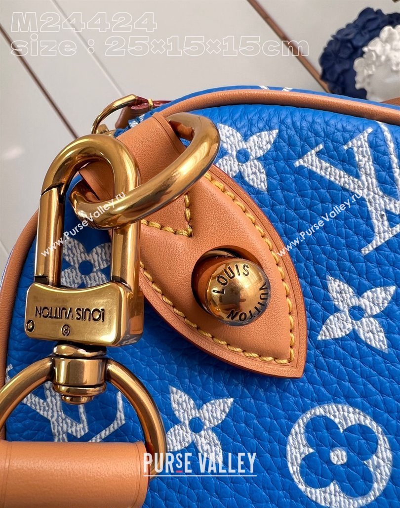 Louis Vuitton Speedy P9 Bandouliere 25 Bag in Soft Calfskin M24424 Blue 2024 Runway (KI-240218053)