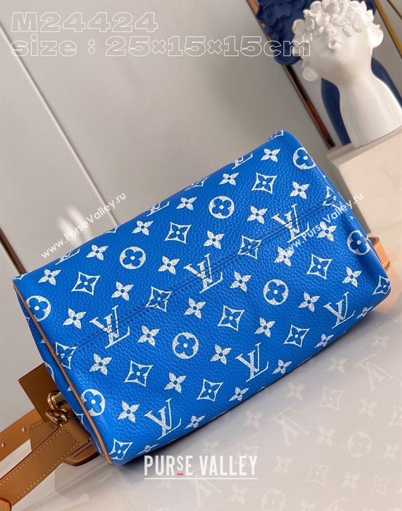 Louis Vuitton Speedy P9 Bandouliere 25 Bag in Soft Calfskin M24424 Blue 2024 Runway (KI-240218053)