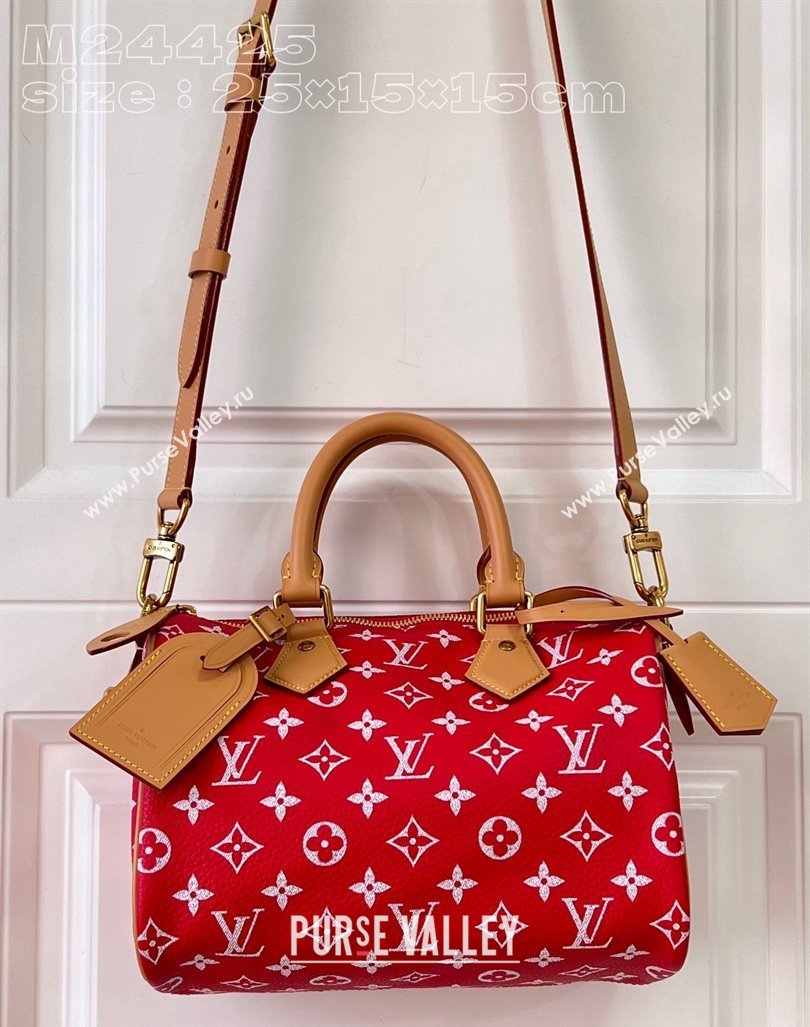 Louis Vuitton Speedy P9 Bandouliere 25 Bag in Soft Calfskin M24425 Red 2024 Runway (KI-240218055)