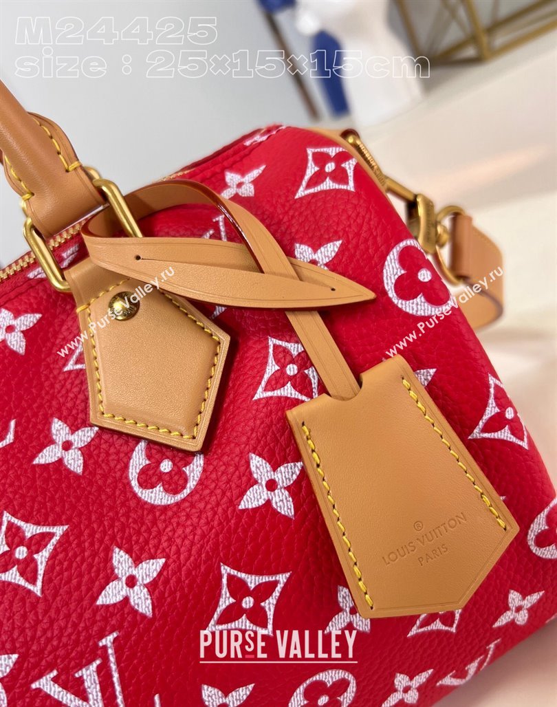 Louis Vuitton Speedy P9 Bandouliere 25 Bag in Soft Calfskin M24425 Red 2024 Runway (KI-240218055)