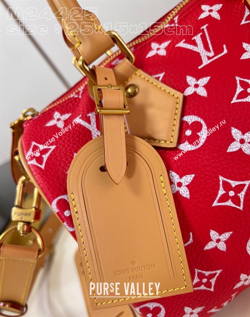 Louis Vuitton Speedy P9 Bandouliere 25 Bag in Soft Calfskin M24425 Red 2024 Runway (KI-240218055)