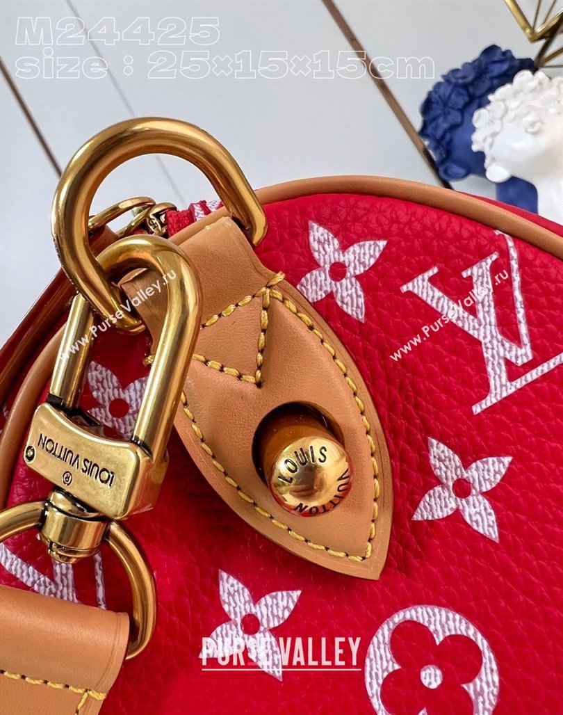 Louis Vuitton Speedy P9 Bandouliere 25 Bag in Soft Calfskin M24425 Red 2024 Runway (KI-240218055)