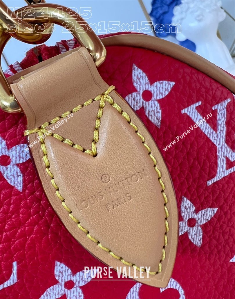 Louis Vuitton Speedy P9 Bandouliere 25 Bag in Soft Calfskin M24425 Red 2024 Runway (KI-240218055)