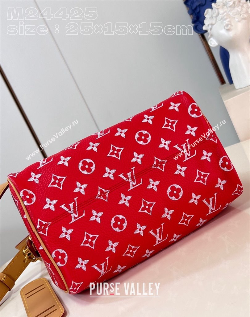 Louis Vuitton Speedy P9 Bandouliere 25 Bag in Soft Calfskin M24425 Red 2024 Runway (KI-240218055)