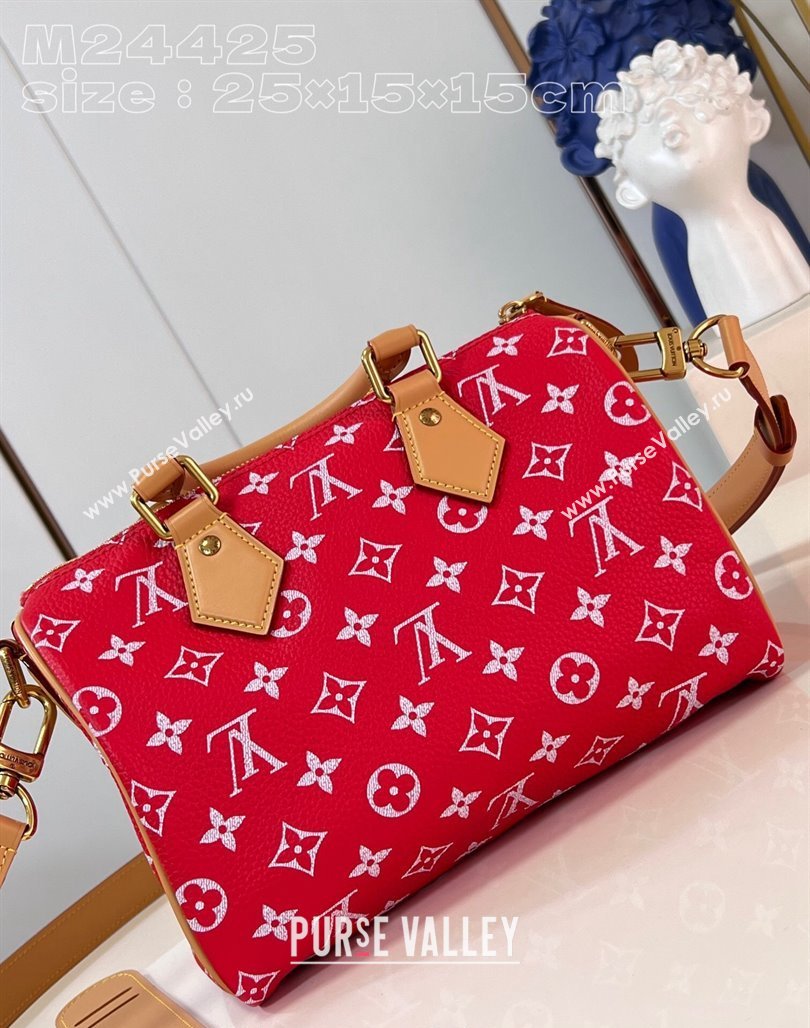 Louis Vuitton Speedy P9 Bandouliere 25 Bag in Soft Calfskin M24425 Red 2024 Runway (KI-240218055)