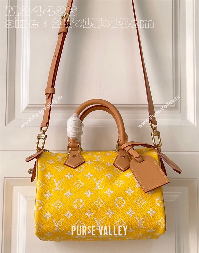 Louis Vuitton Speedy P9 Bandouliere 25 Bag in Soft Calfskin M24426 Yellow 2024 Runway (KI-240218056)