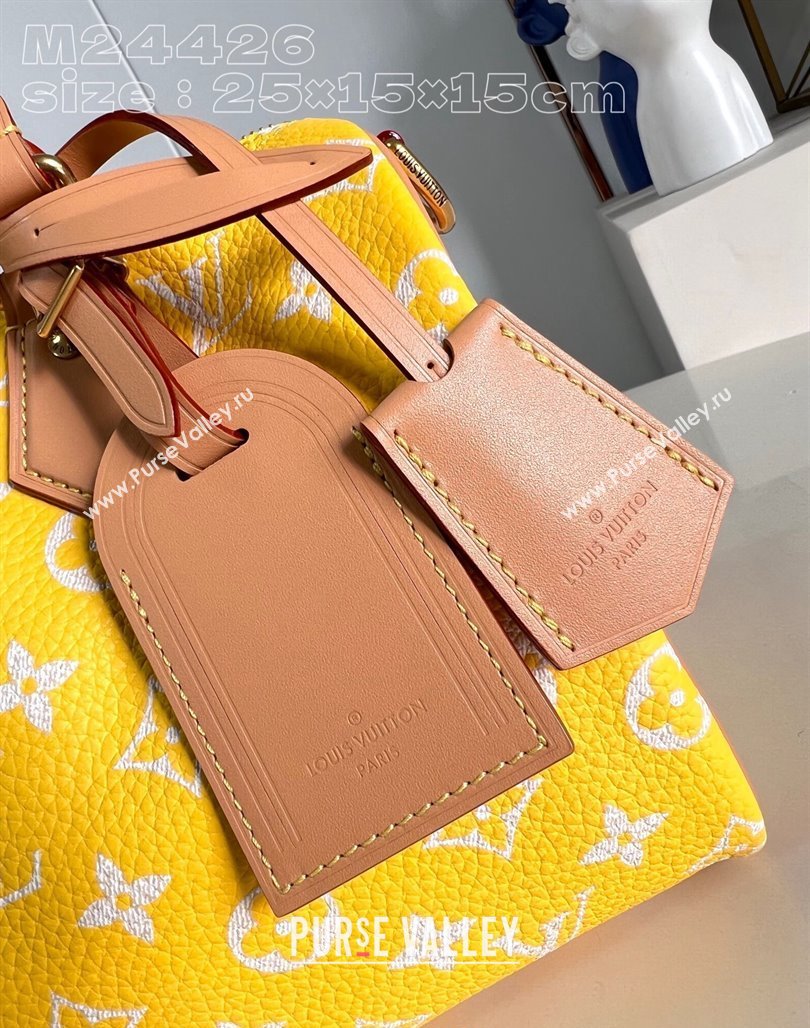 Louis Vuitton Speedy P9 Bandouliere 25 Bag in Soft Calfskin M24426 Yellow 2024 Runway (KI-240218056)