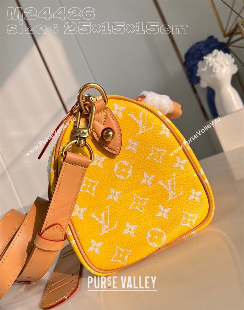 Louis Vuitton Speedy P9 Bandouliere 25 Bag in Soft Calfskin M24426 Yellow 2024 Runway (KI-240218056)