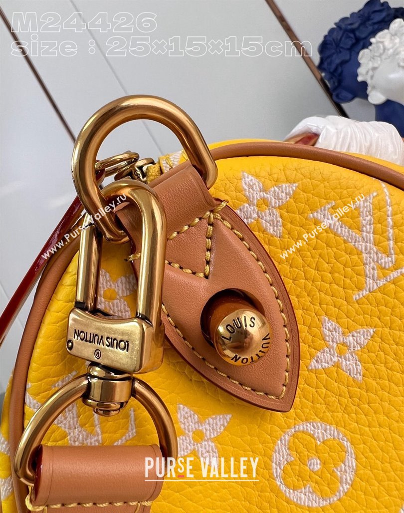 Louis Vuitton Speedy P9 Bandouliere 25 Bag in Soft Calfskin M24426 Yellow 2024 Runway (KI-240218056)