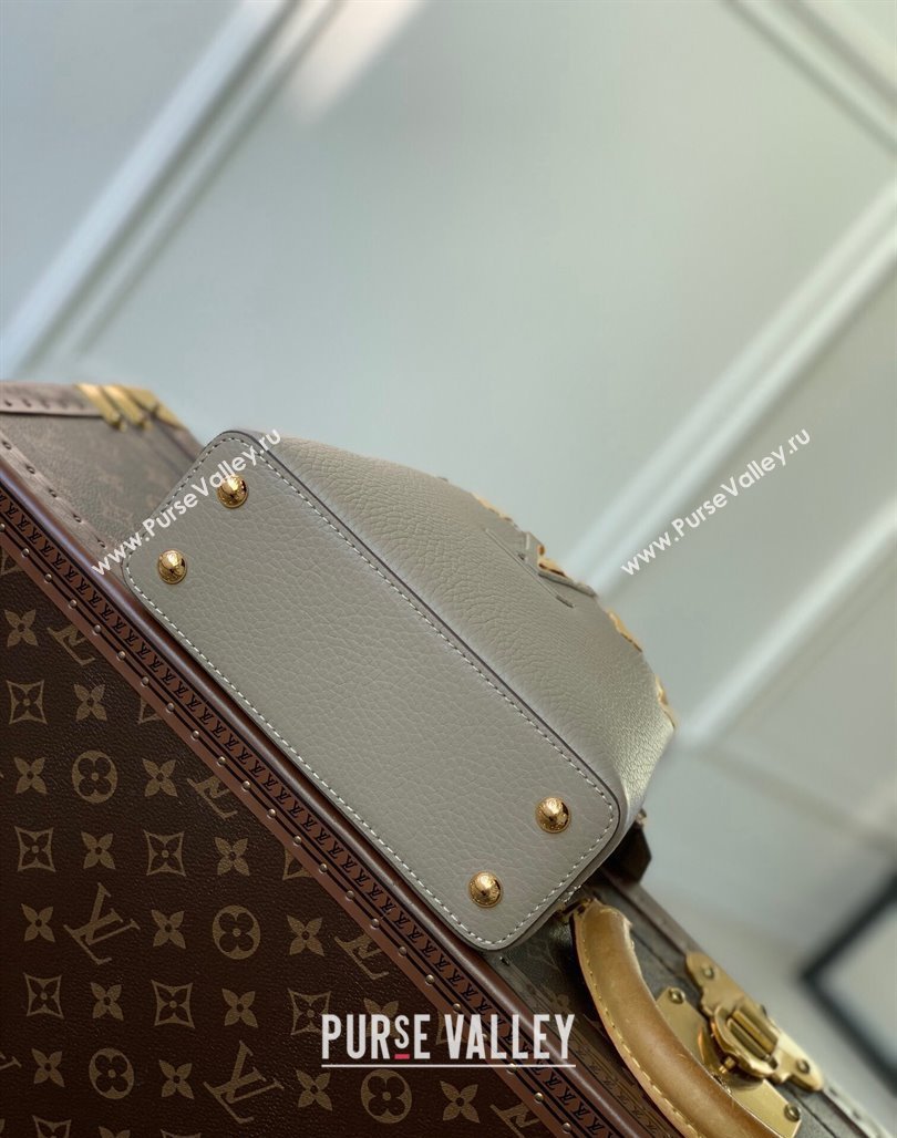 Louis Vuitton Capucines Flower Crown Mini Bag in Taurillon Leather M24567 Grey 2024 (KI-240218020)