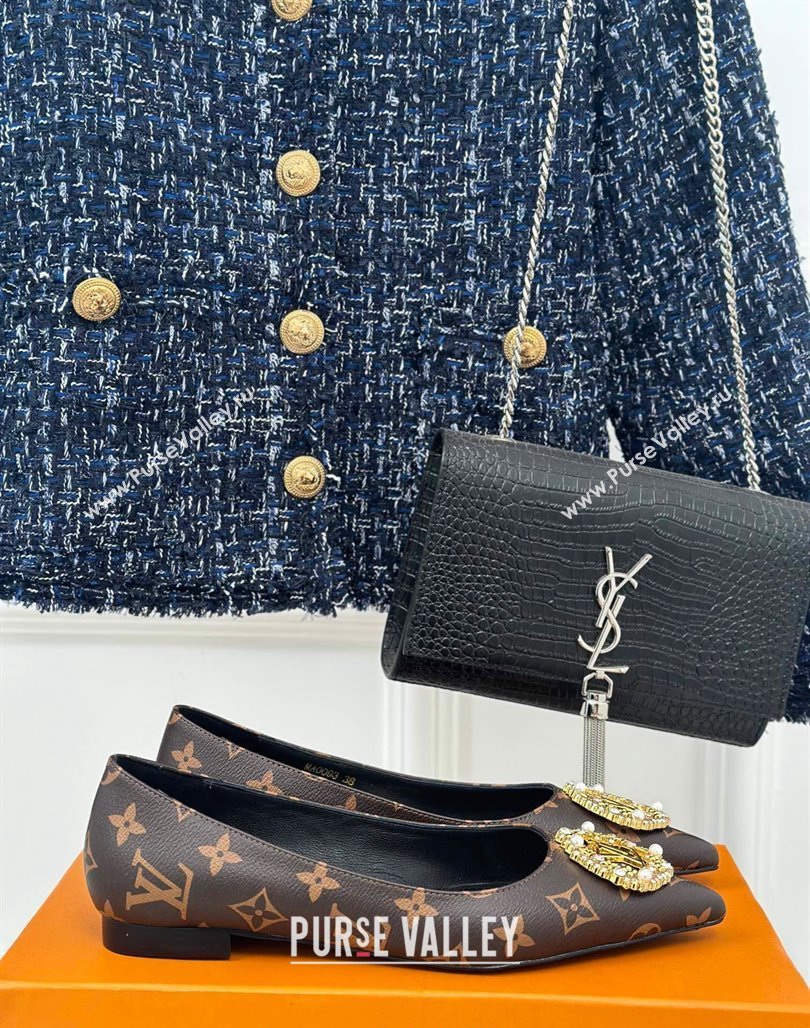 Louis Vuitton Met Ballerinas Flat 1.5cm in Monogram Canvas 2024 LV Night (MD-240226128)