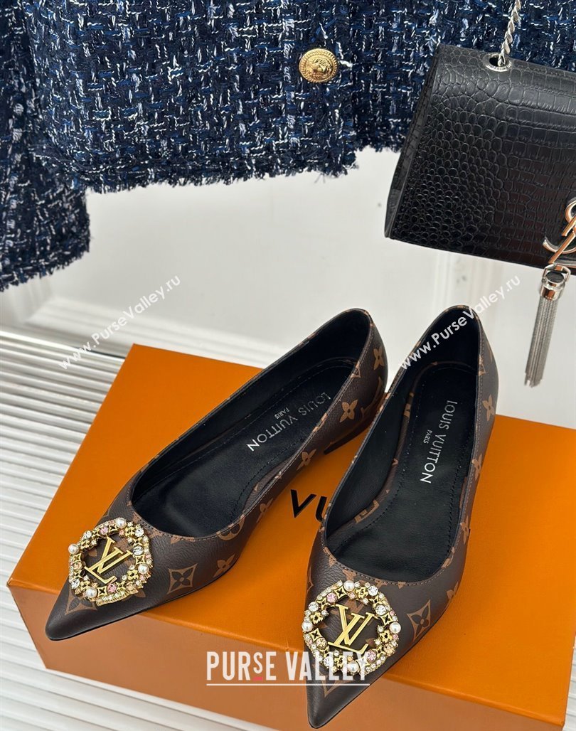 Louis Vuitton Met Ballerinas Flat 1.5cm in Monogram Canvas 2024 LV Night (MD-240226128)