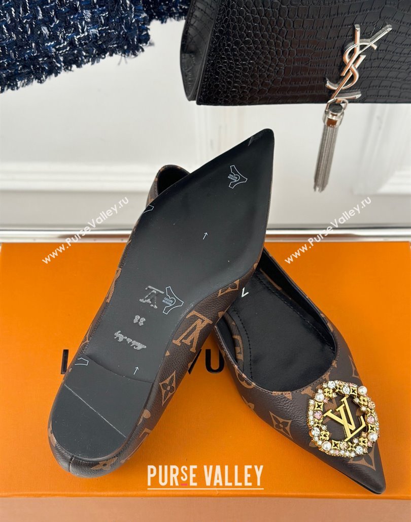 Louis Vuitton Met Ballerinas Flat 1.5cm in Monogram Canvas 2024 LV Night (MD-240226128)