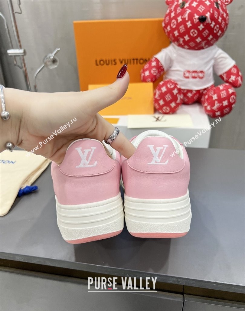 Louis Vuitton V Groovy Platform Sneakers in Monogram Leather White/Pink 2024 (MD-240226115)