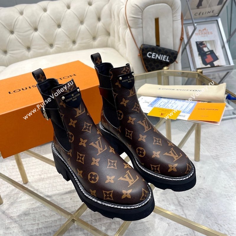 Louis Vuitton LV Beaubourg Ankle Boots in Monogram Canvas 2024 0226 (MD-240226145)