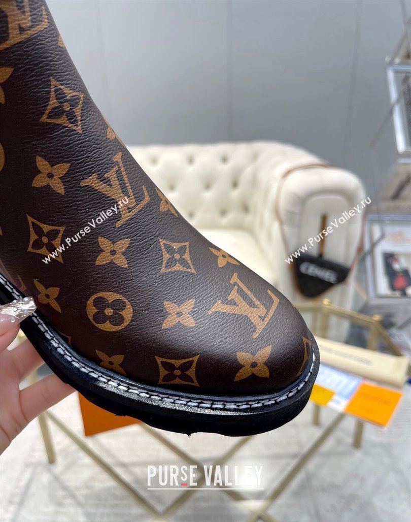 Louis Vuitton LV Beaubourg Ankle Boots in Monogram Canvas 2024 0226 (MD-240226145)