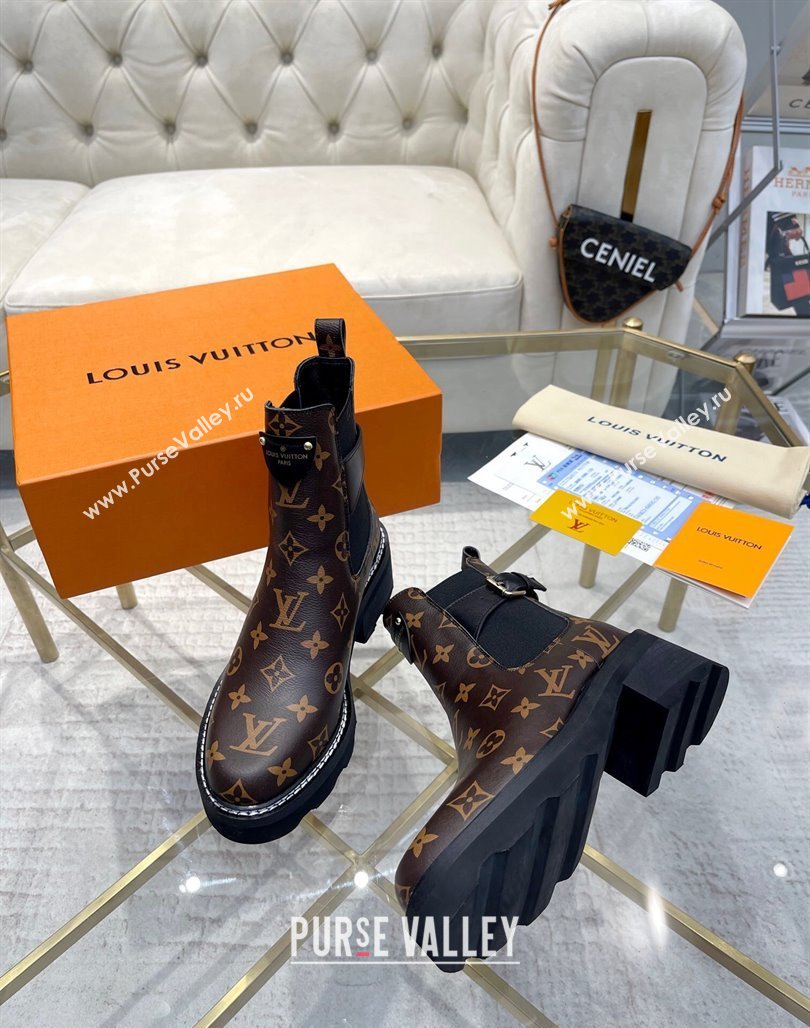 Louis Vuitton LV Beaubourg Ankle Boots in Monogram Canvas 2024 0226 (MD-240226145)